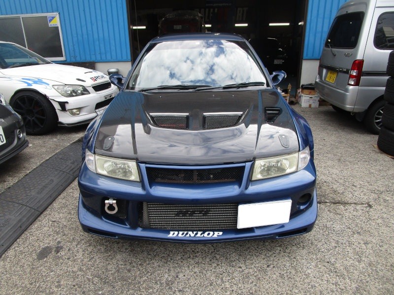 CP9A ランエボ バッテリー移設&カーボンボンネット